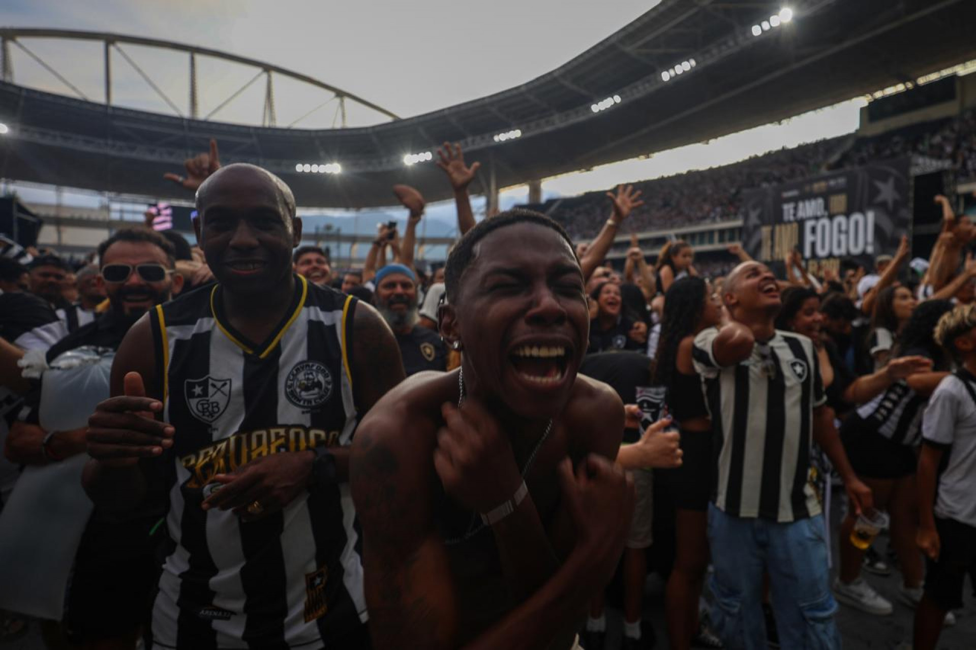 Torcida do Botafogo fez a festa com o título da Libertadores  - Renan Areias/ Agência O Dia