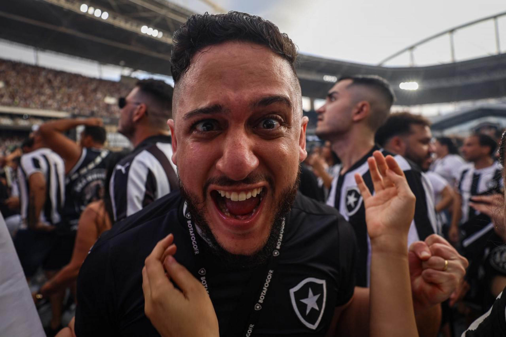 Torcida do Botafogo fez a festa com o título da Libertadores  - Renan Areias/ Agência O Dia
