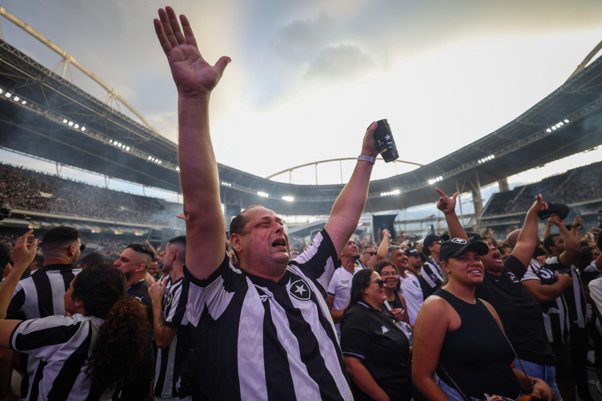 Torcida do Botafogo fez a festa com o título da Libertadores  - Renan Areias/ Agência O Dia