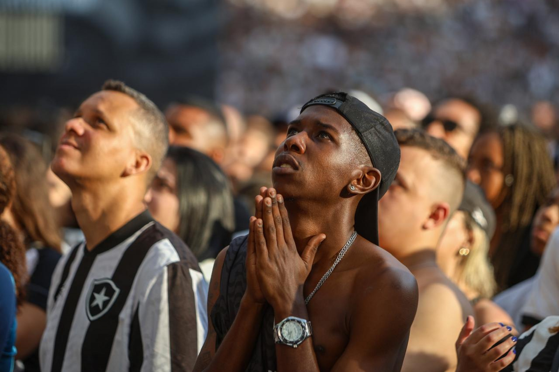 Torcida do Botafogo fez a festa com o título da Libertadores  - Renan Areias/ Agência O Dia