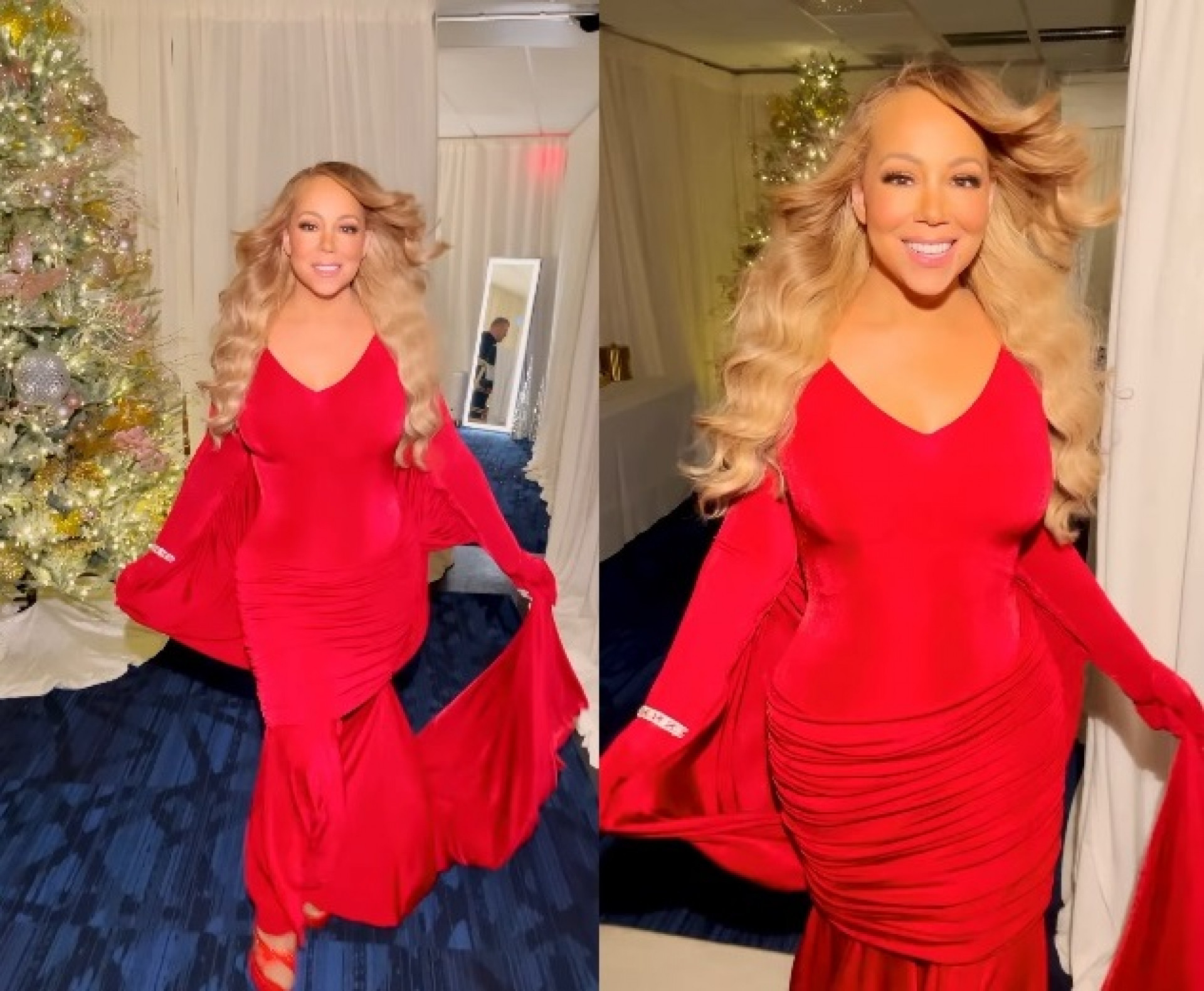 Cantora iniciou dezembro ao som de seu clássico hit de Natal  - Reprodução de Vídeo/Instagram 