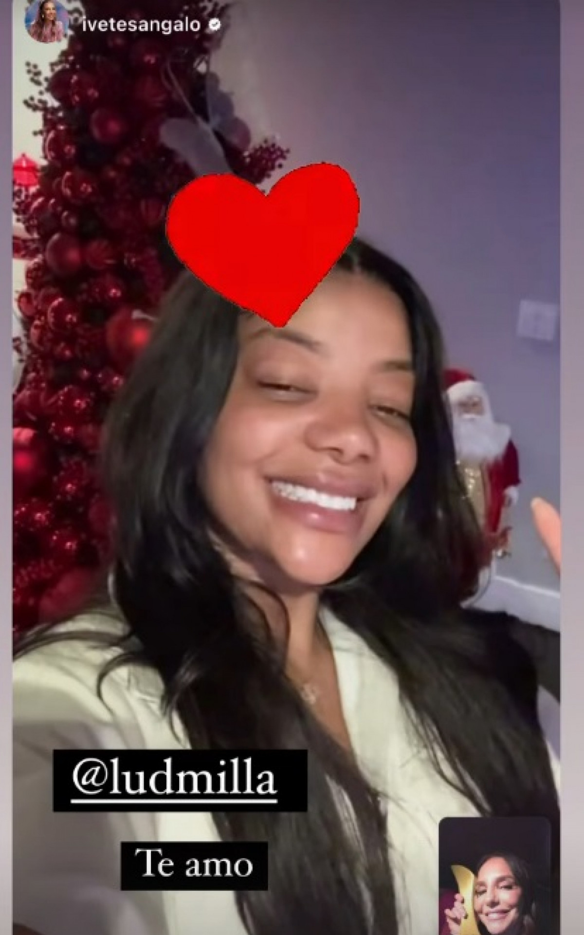 Ivete faz chamada de vídeo com Ludmilla - Reprodução do Instagram