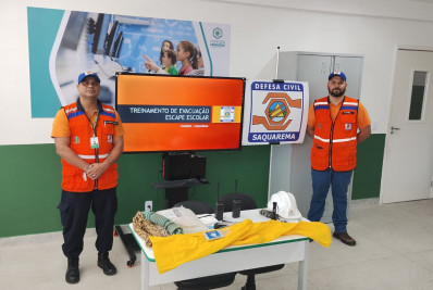 Defesa Civil de Saquarema realiza treinamento de evacuação em escola municipal