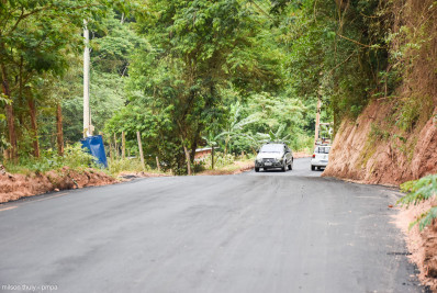 Prefeito Juninho entrega 2km de asfalto na estrada Coqueiros x Rio Pardo