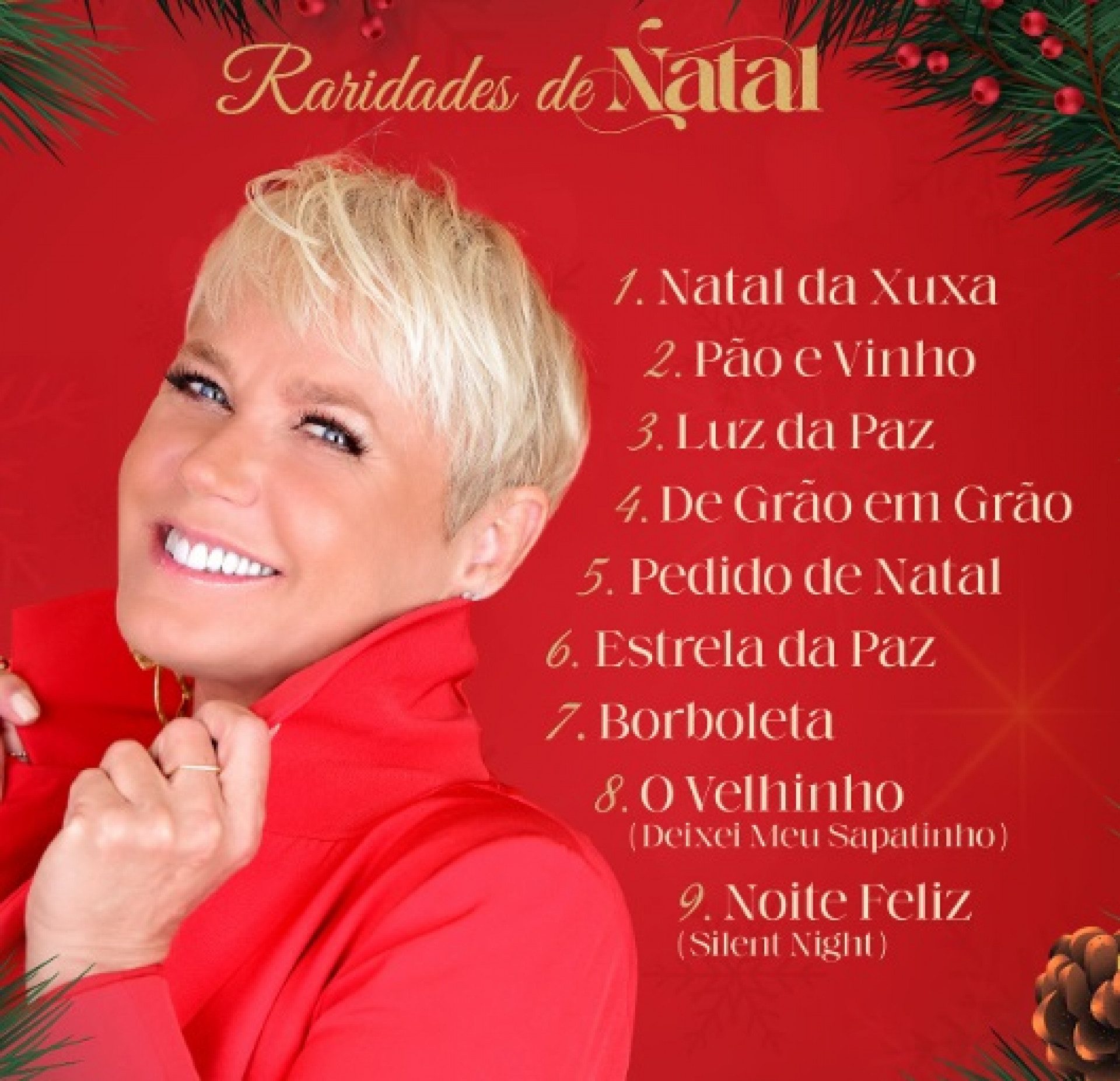Faixas que integram o disco de Xuxa com músicas natalinas - Reprodução/Instagram