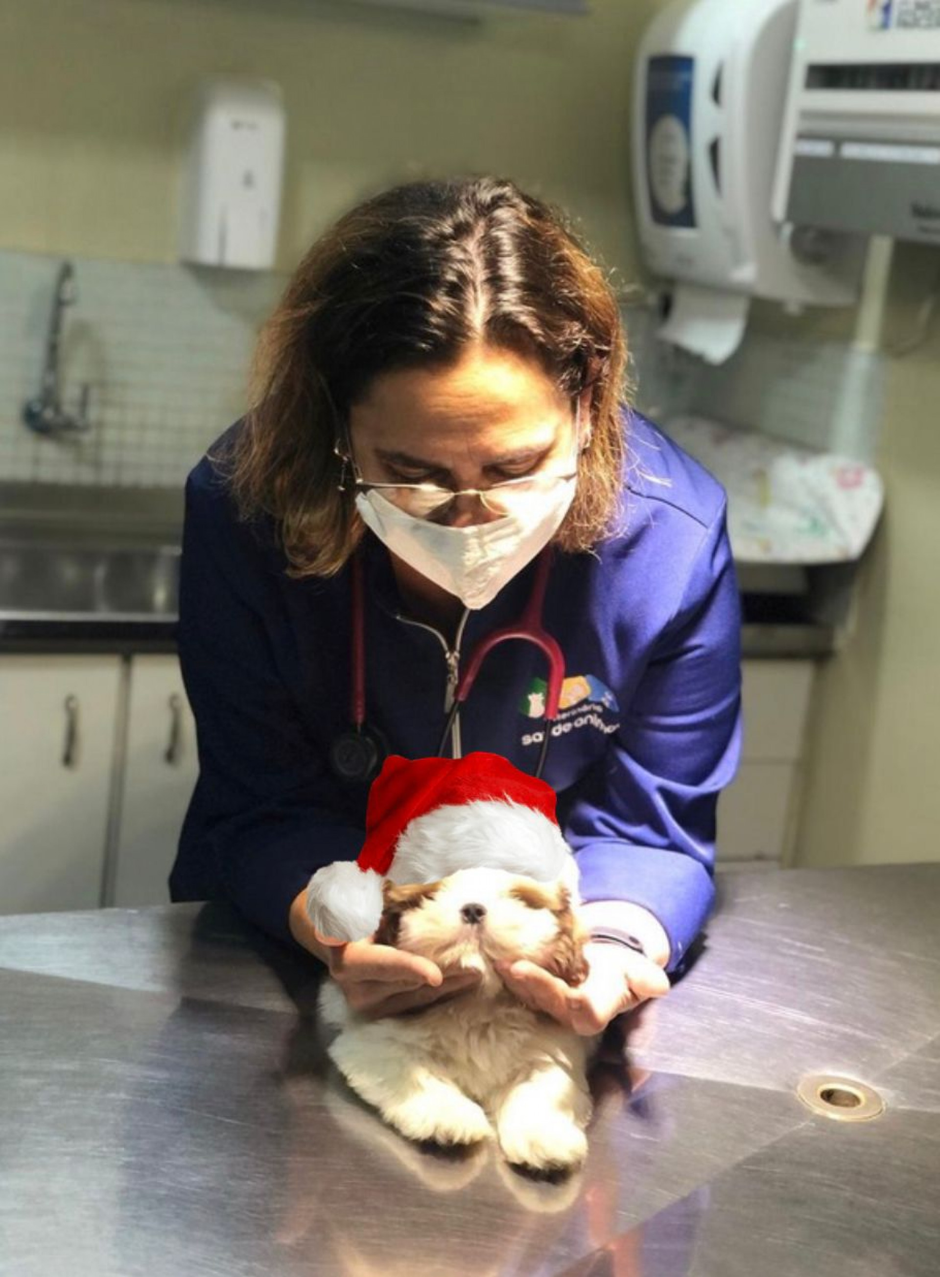 Pudim na clínica em clima natalino - Divulgação