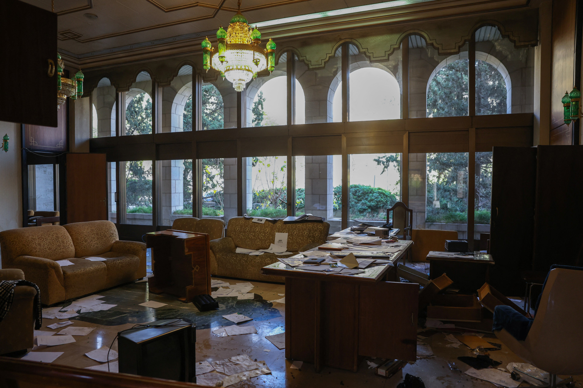 Palácio residencial do presidente deposto da Síria - AFP