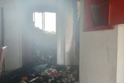 Idosa morre e policiais são levados ao hospital após incêndio em apartamento