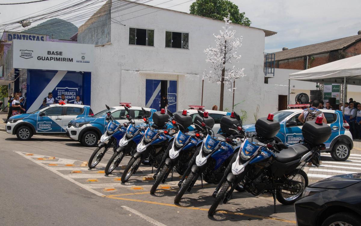 Base conta com 4 viaturas e 6 motos - Divulgação - Secom Guapimirim