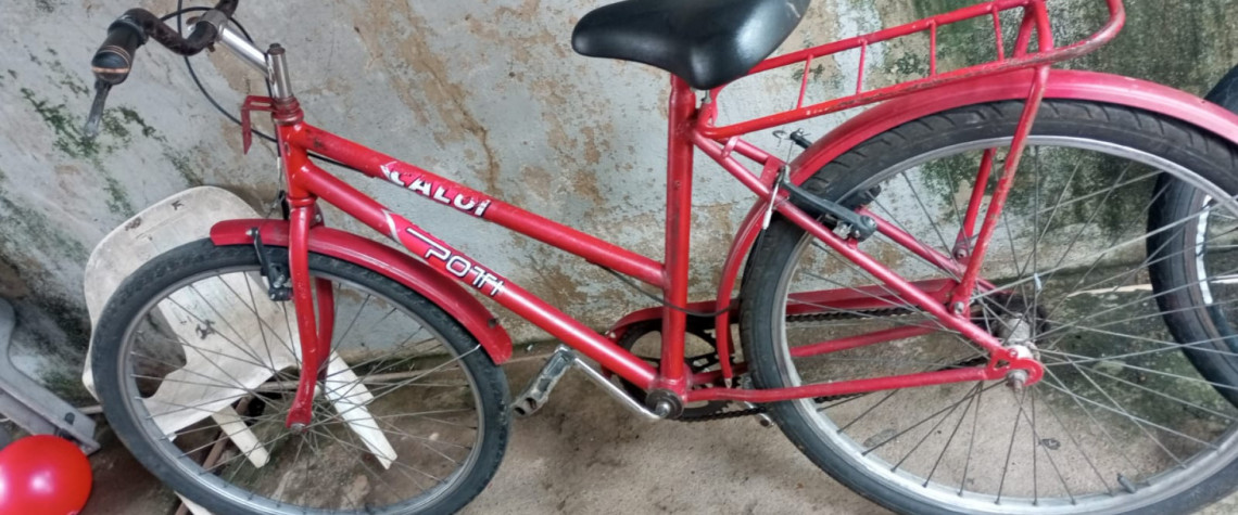 A bicicleta que ficou no lugar da nova que pertence à Percília - Divulgação