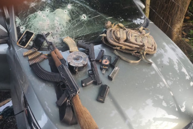 Confronto entre PMs e bandidos em Campo Grande termina com apreensões de veículos e armas