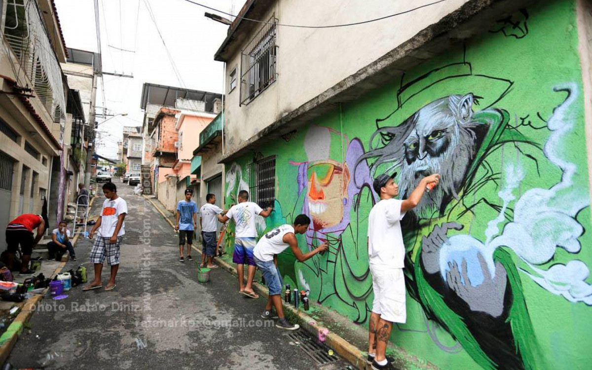 15ª Meeting Of Favela renova os muros da Vila Operária, em Caxias - Clarissa Pivetta/Divulgação