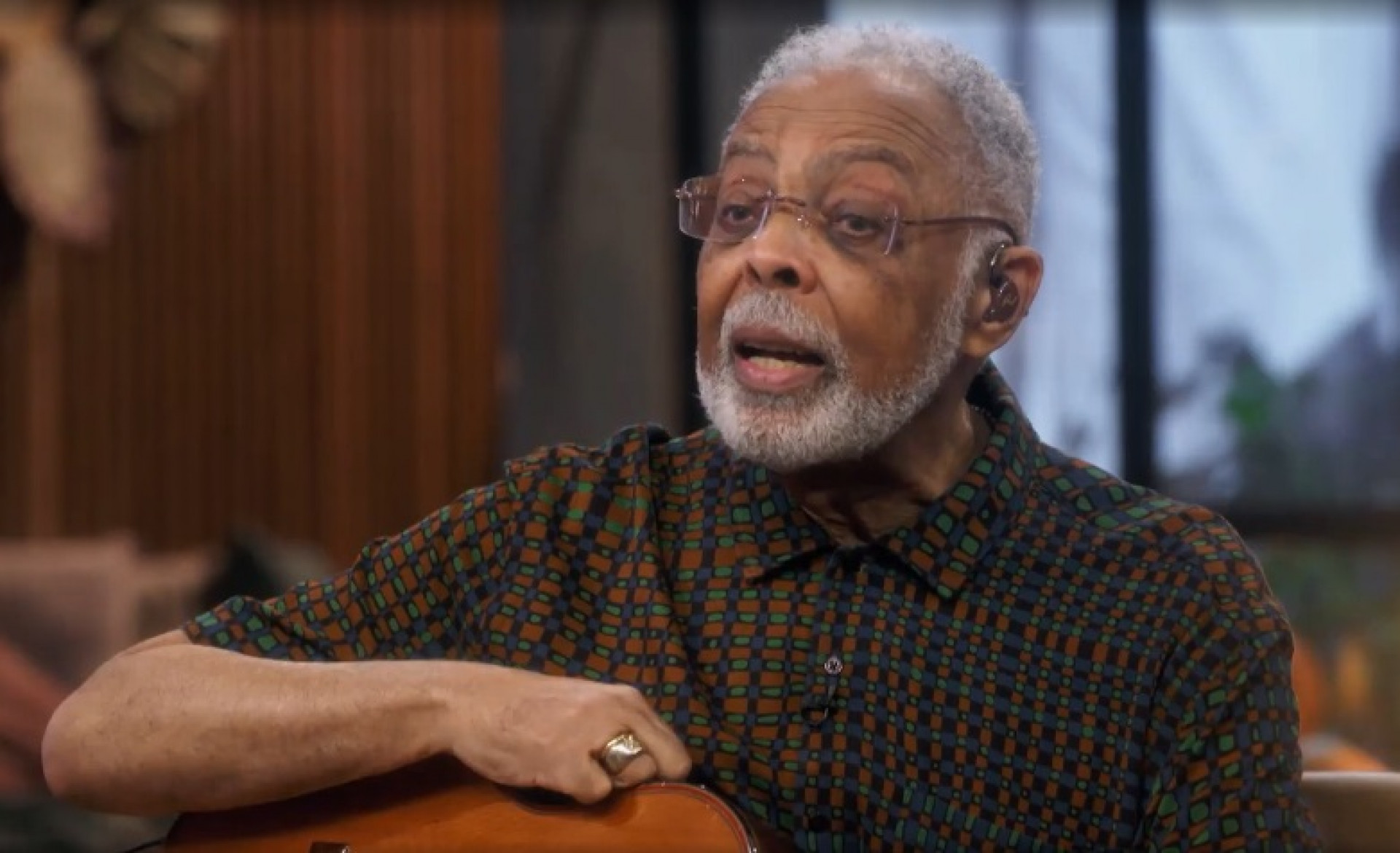 Gilberto Gil durante o 'Conversa com Bial' - Reprodução de vídeo