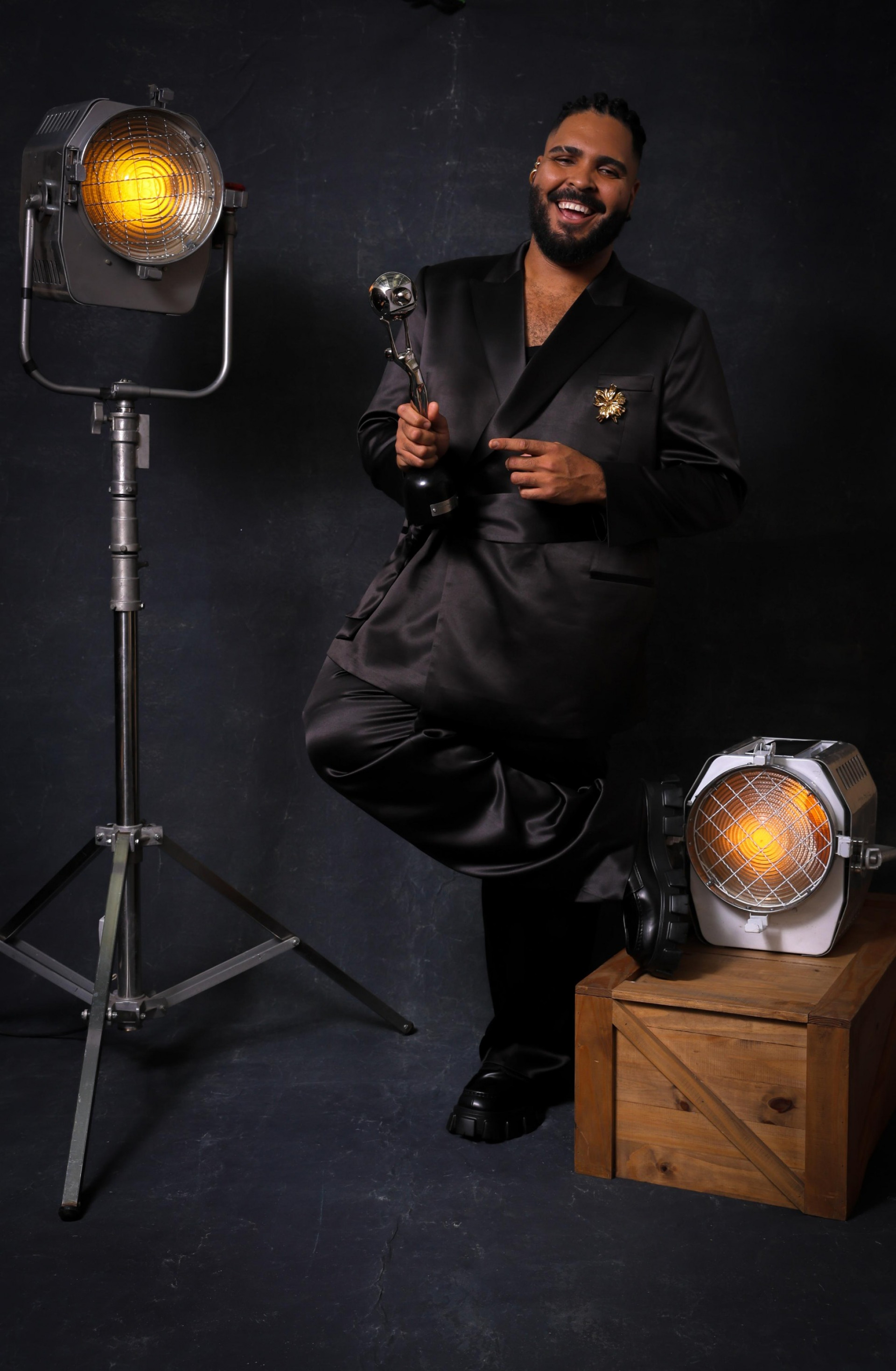 Paulo Vieira, vencedor na categoria Humor - Globo / João Cotta