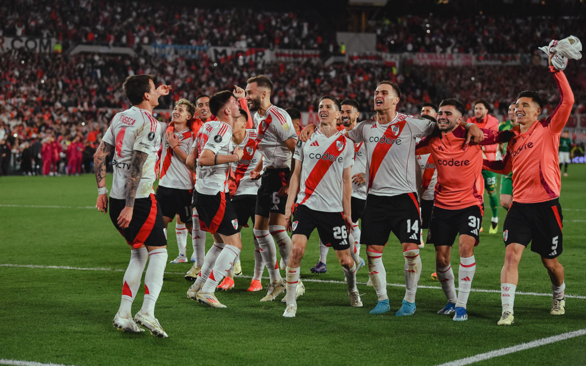 Comemoração dos jogadores do River Plate