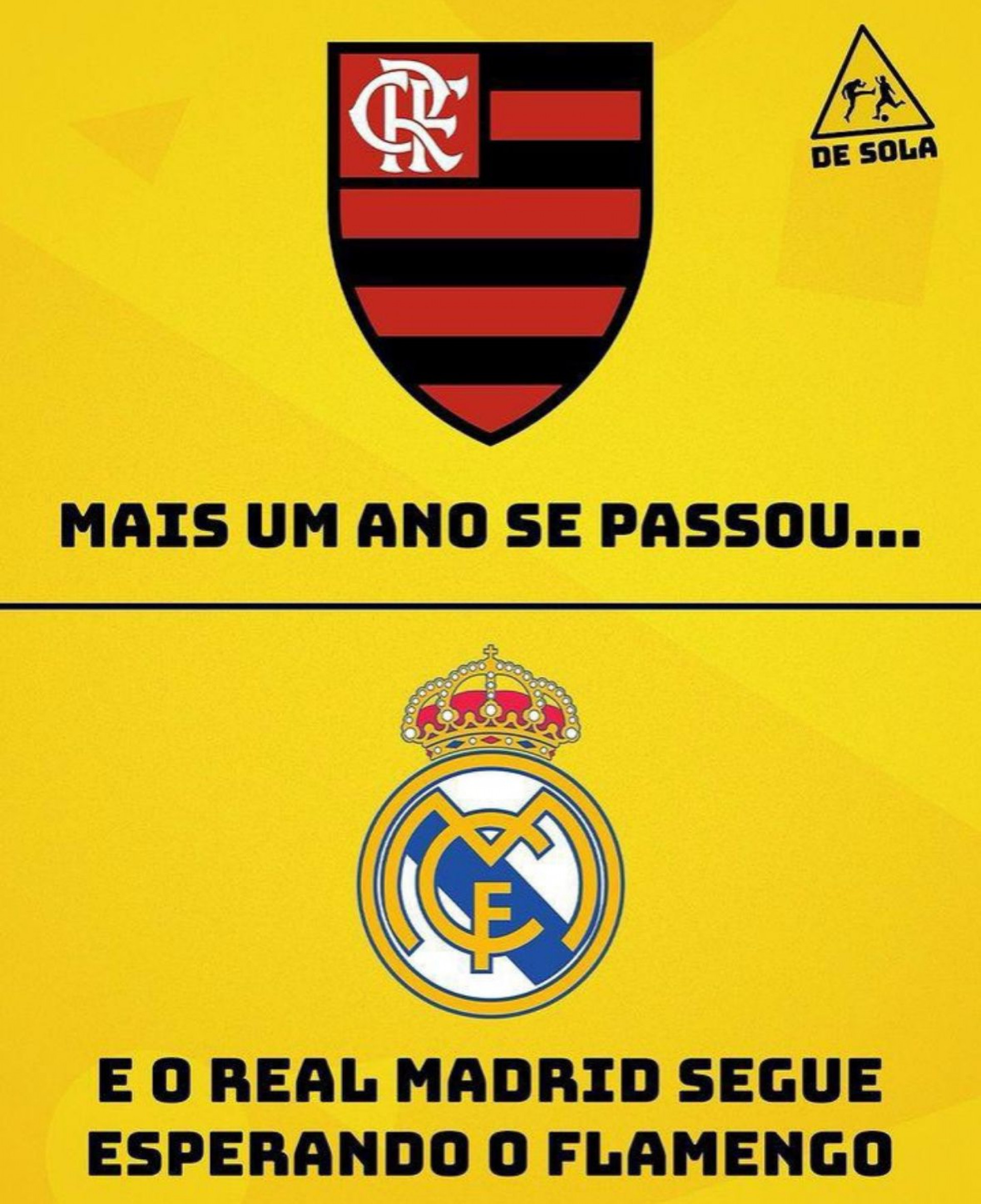 Torcedores tiraram sarro com o Flamengo pela eliminação na Libertadores - Reprodução/De Sola