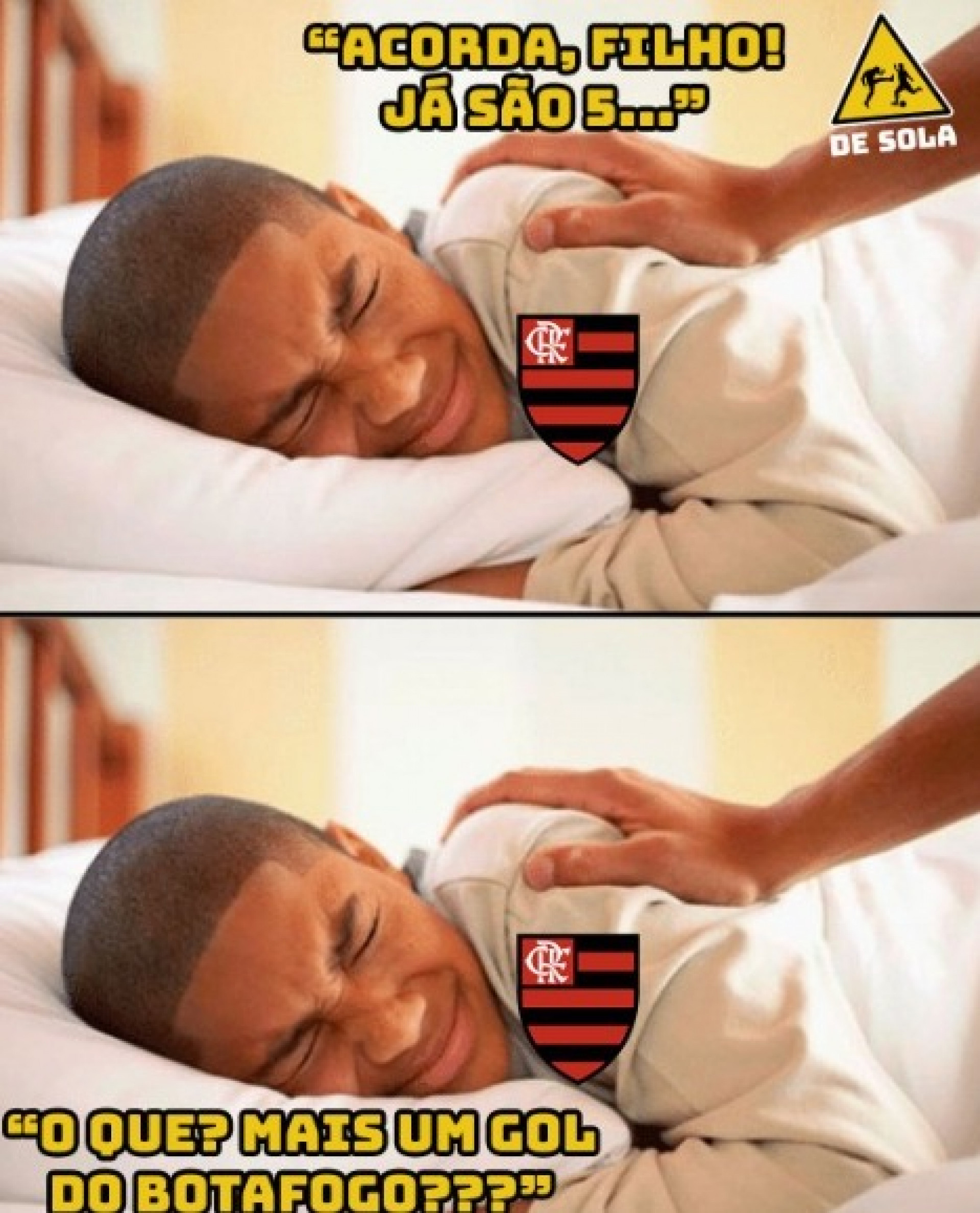 Brincadeira com a goleada do Botafogo sobre o Flamengo - Reprodução