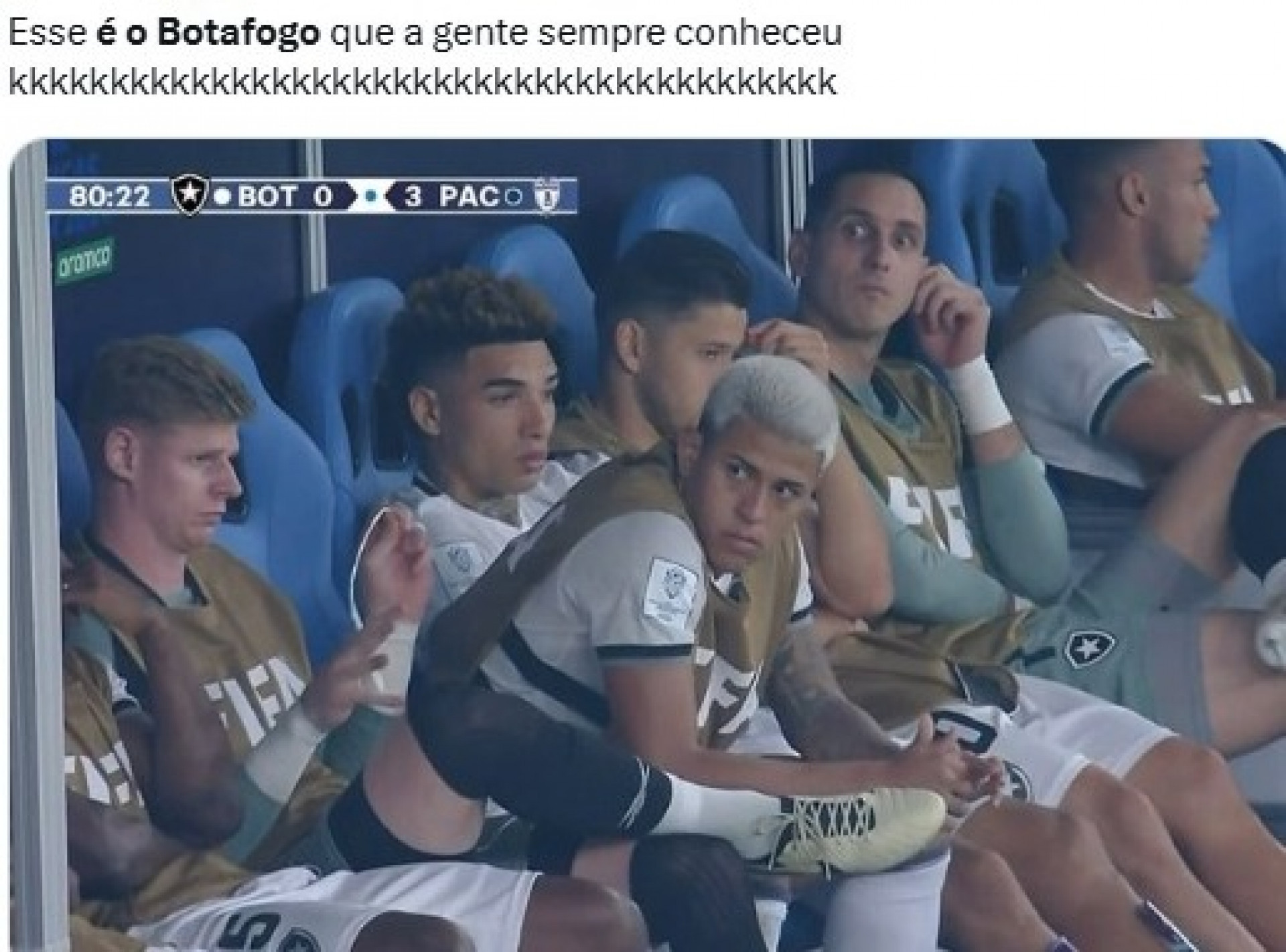 A web não perdoou a eliminação precoce do Botafogo no Intercontinental - Reprodução / Internet