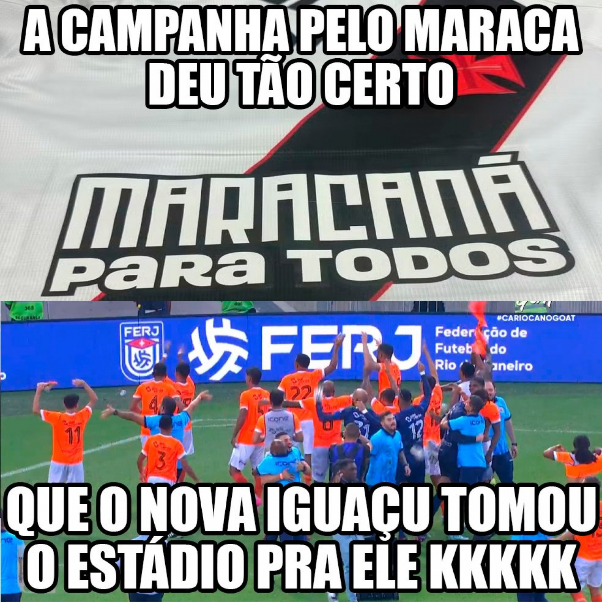 Eliminação do Vasco para o Nova Iguaçu no Carioca rendeu piadas na internet  - Reprodução/Redes sociais