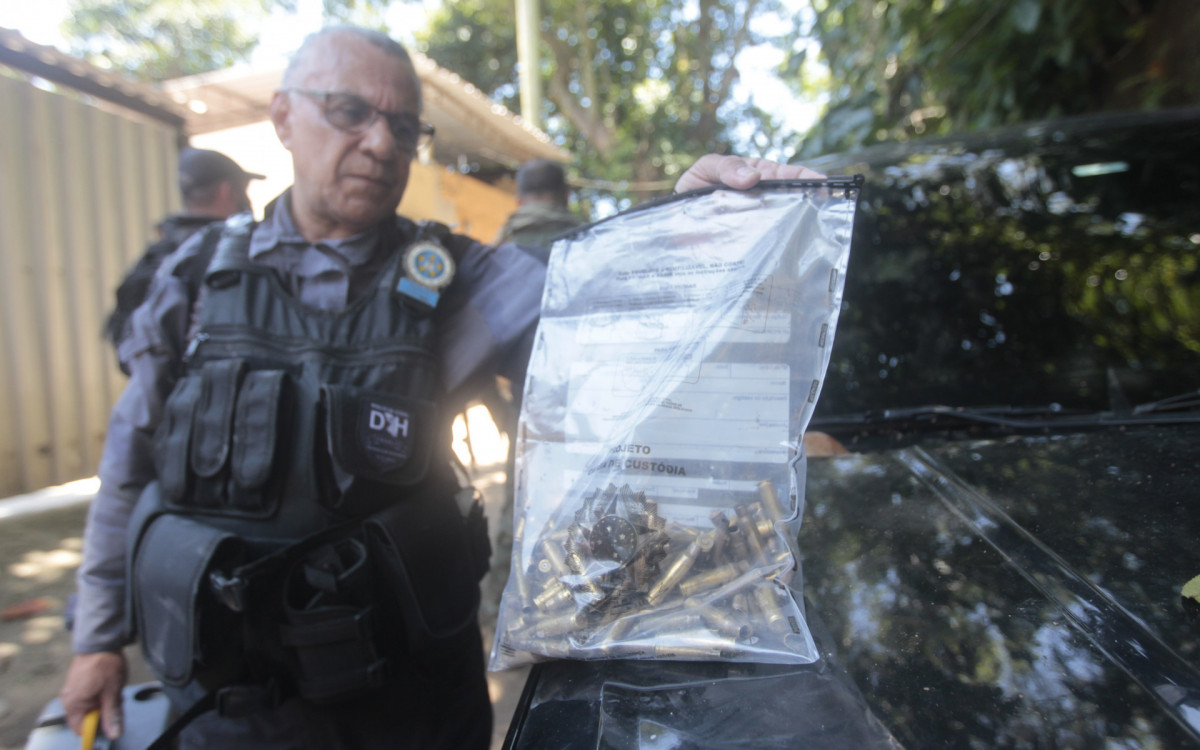 Cápsulas deflagradas foram apreendidas na megaoperação realizada na Rocinha