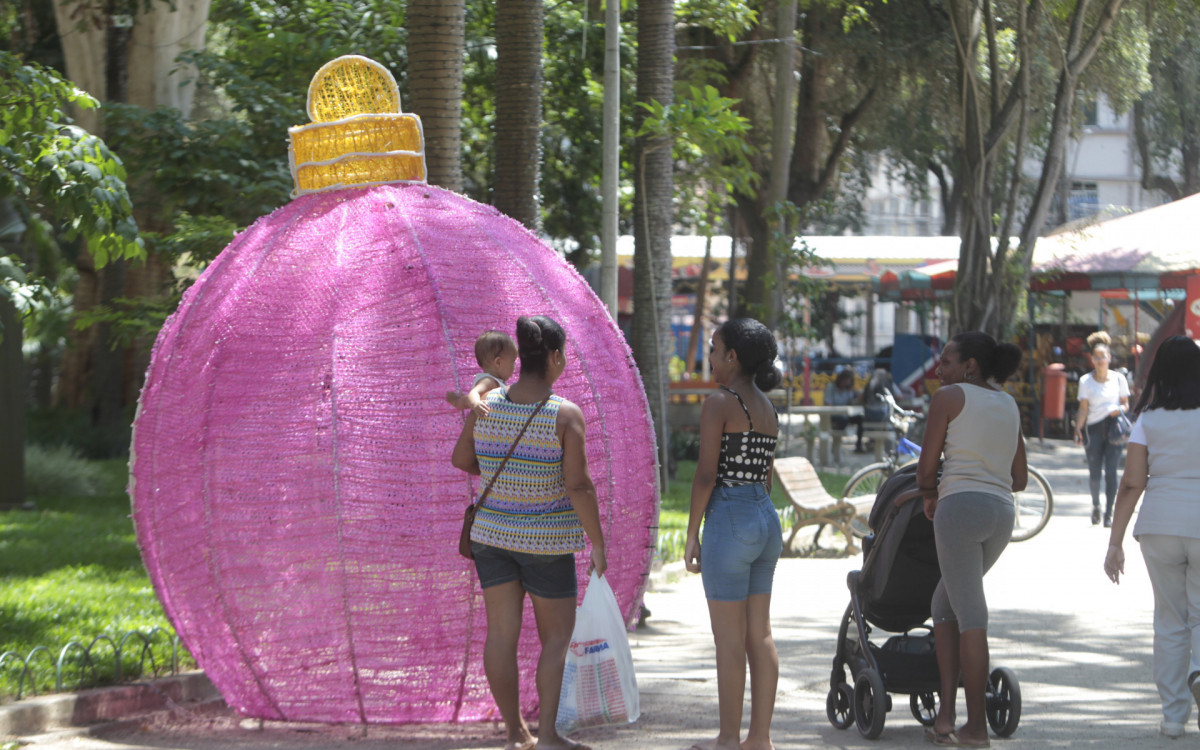 Decoração de Natal no Parque São Bento, em Icaraí, Niterói, região metropolitana do Rio de Janeiro