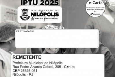 Nilópolis envia IPTU 2025 pelos Correios com 10% de desconto em cota única até 31 de janeiro