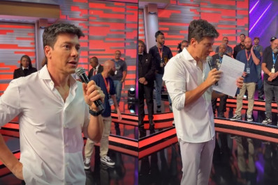 Rodrigo Faro se despede de equipe depois da última gravação na Record