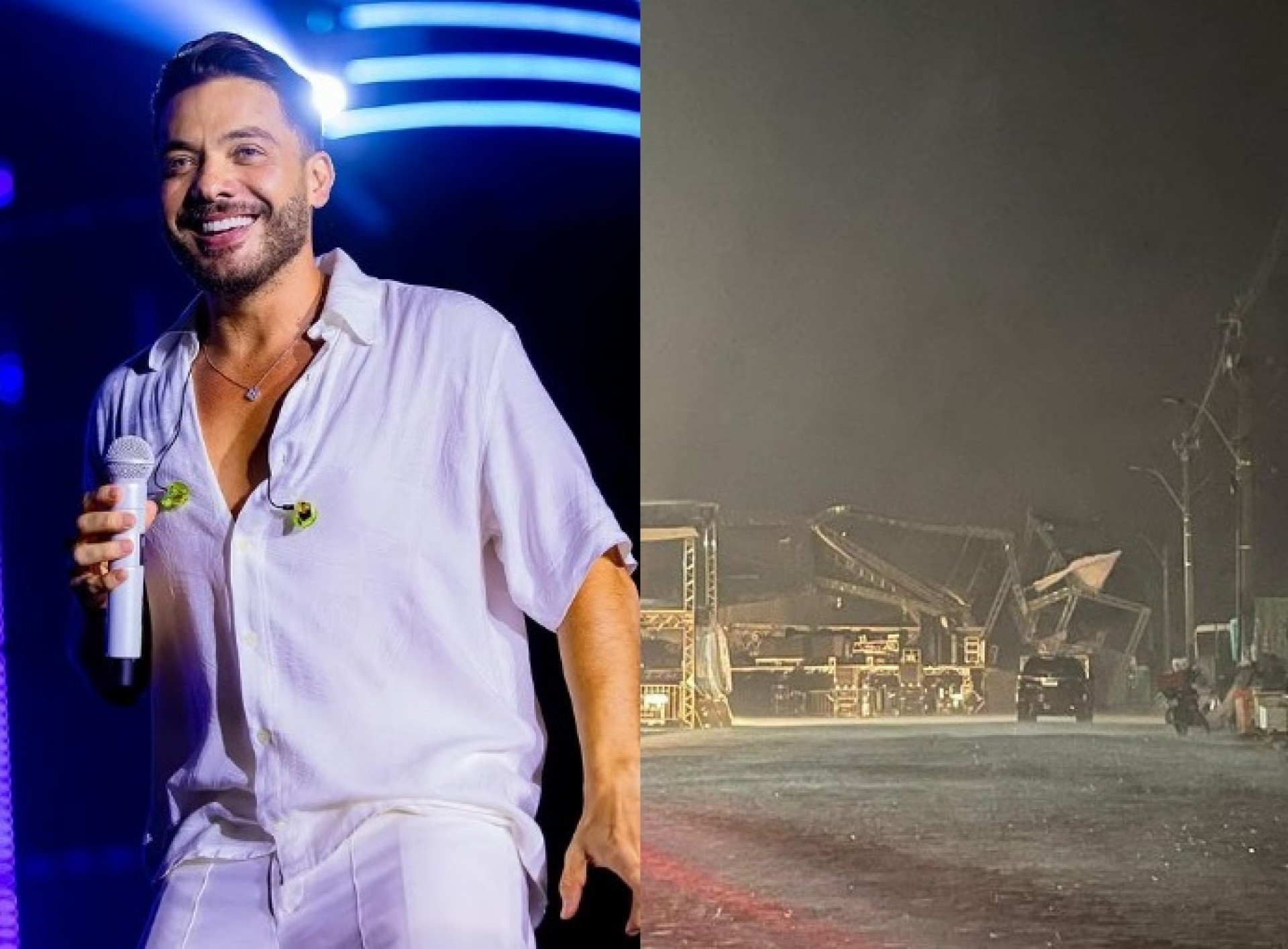 Show de Safadão foi cancelado depois de palco desabar  - Reprodução