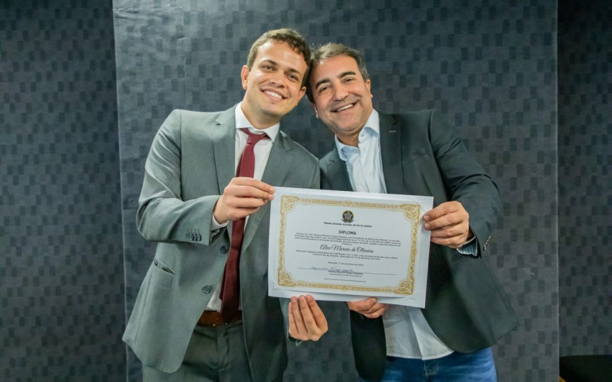 Marotto e Jorge Miranda na cerimônia de diplomação
