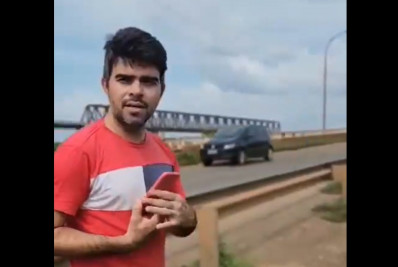 Vereador registra momento em que ponte racha e cai no Tocantins; assista
