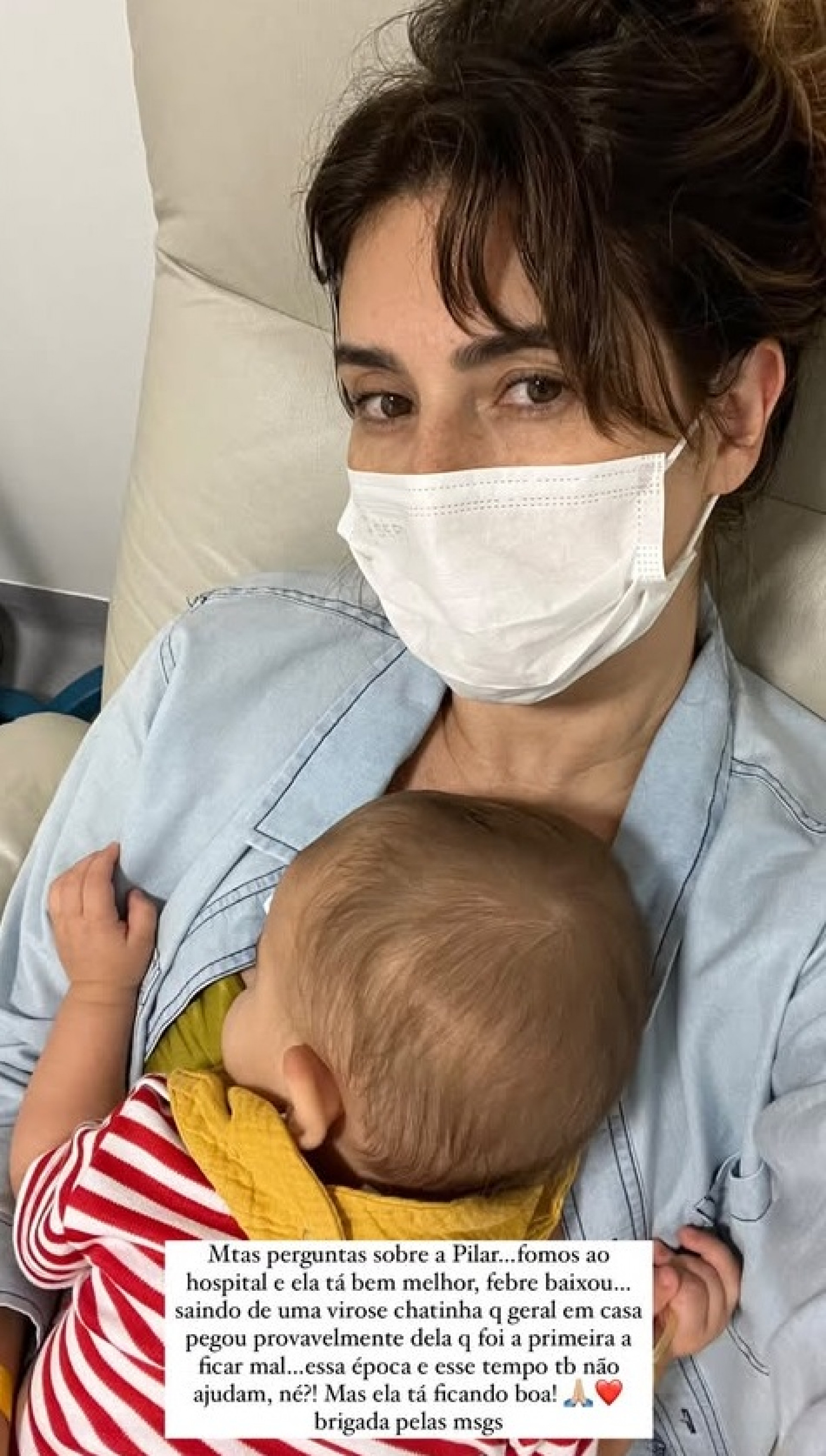 Filha de Fernanda Paes Leme pegou uma virose e precisou ir ao médico  - Reprodução/Instagram
