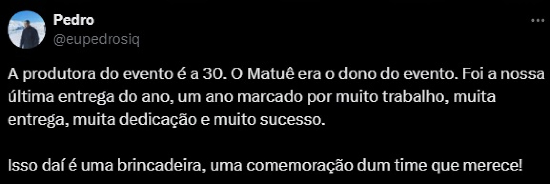 Integrante da equipe se manifestou depois de Matuê quebrar camarim  - Reprodução / X