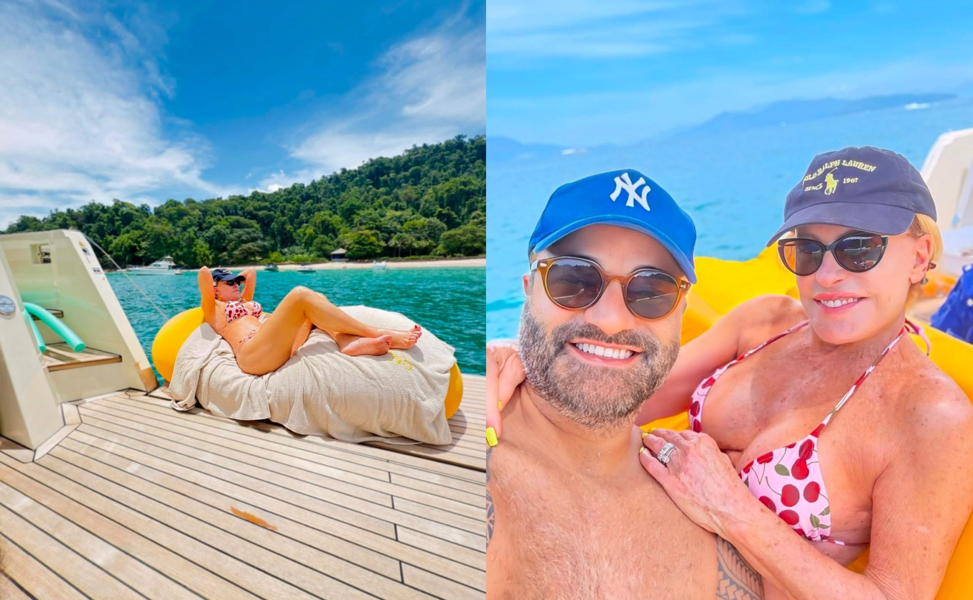 Ana Maria Braga curte passeio de lancha com o namorado - Reprodução do Instagram