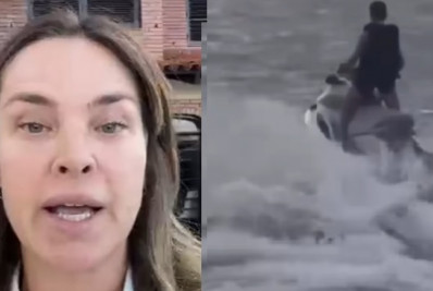 Letícia Birkheuer se preocupa ao ver filho de 13 anos pilotar moto aquática e critica ex-marido 
