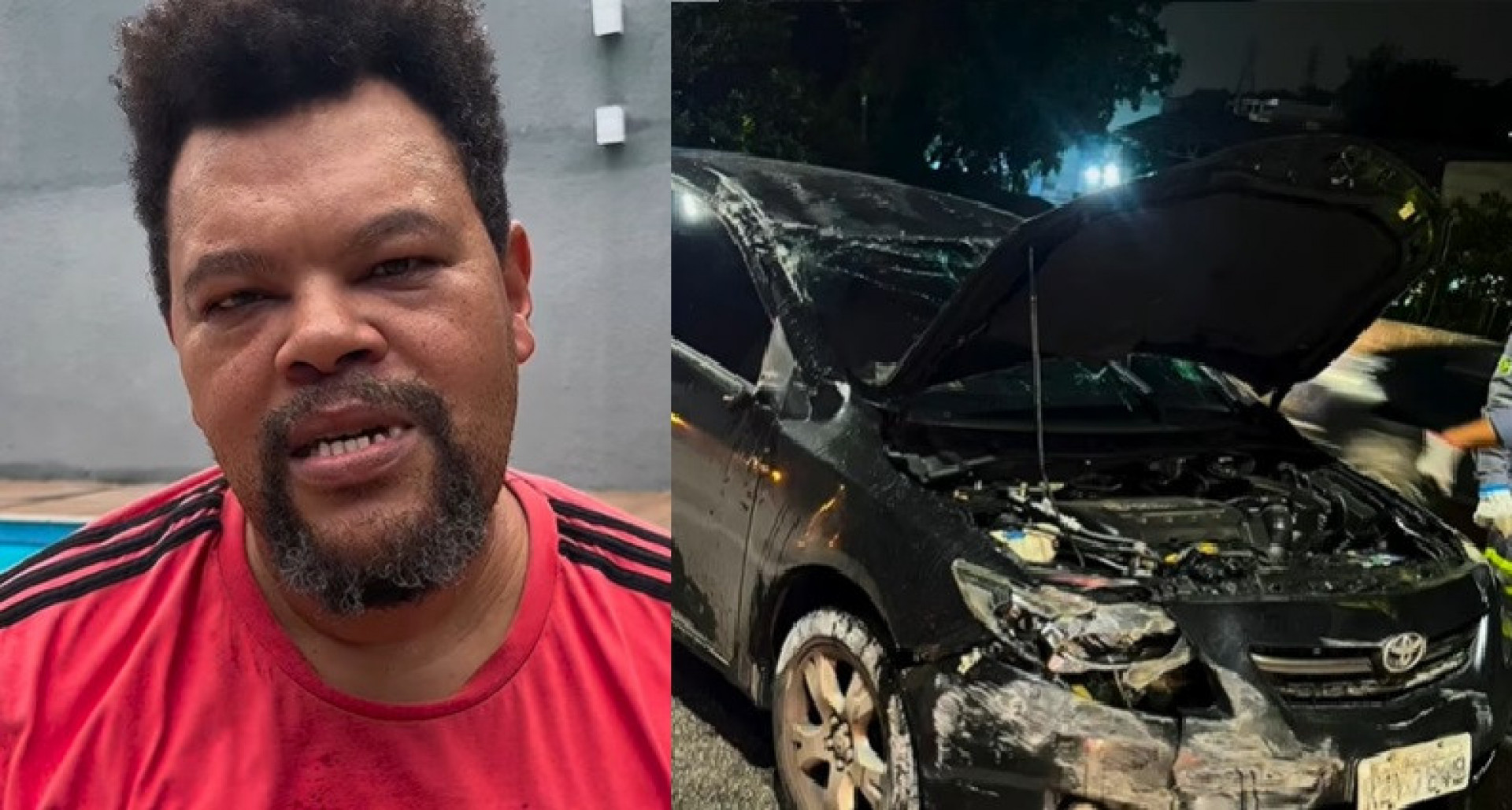 Babu Santana tranquiliza fãs após acidente de carro - Reprodução do Instagram