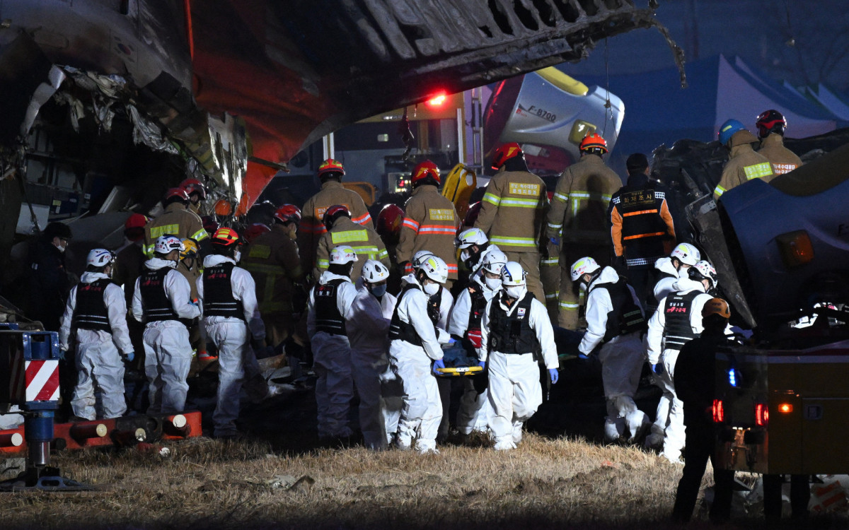 Avião com 181 pessoas a bordo sofre acidente na Coreia do Sul - AFP