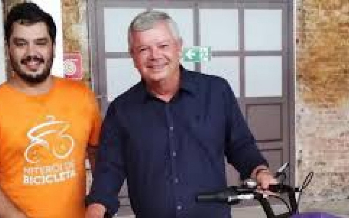 Filipe Simões e Prefeito Axel Grael: incentivando a mobilidade ativa, através de projetos sustentáveis como 'Niterói de Bicicleta' e 'Caminhabilidade' - Reprodução