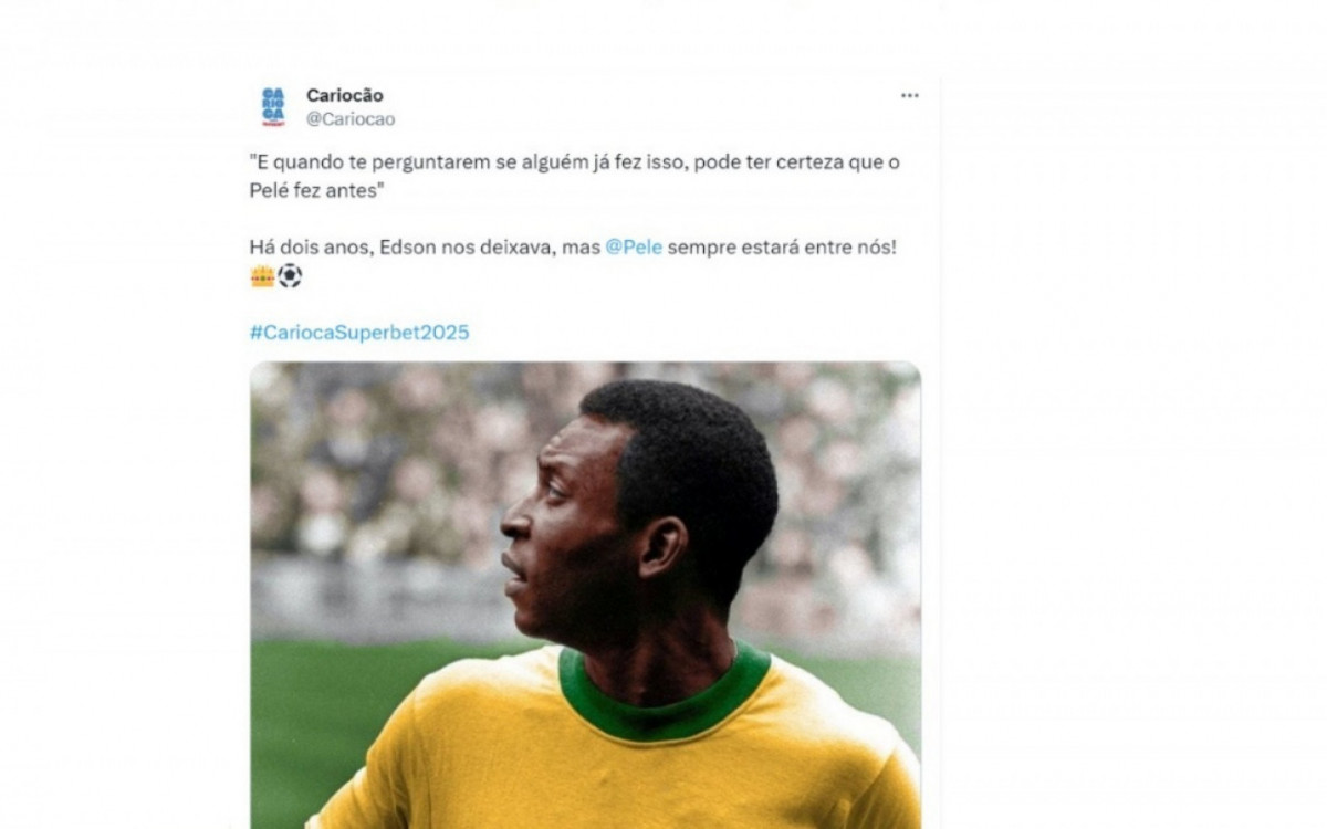 Morte de Pelé completou dois anos. Rei do futebol recebeu homenagens nas redes sociais