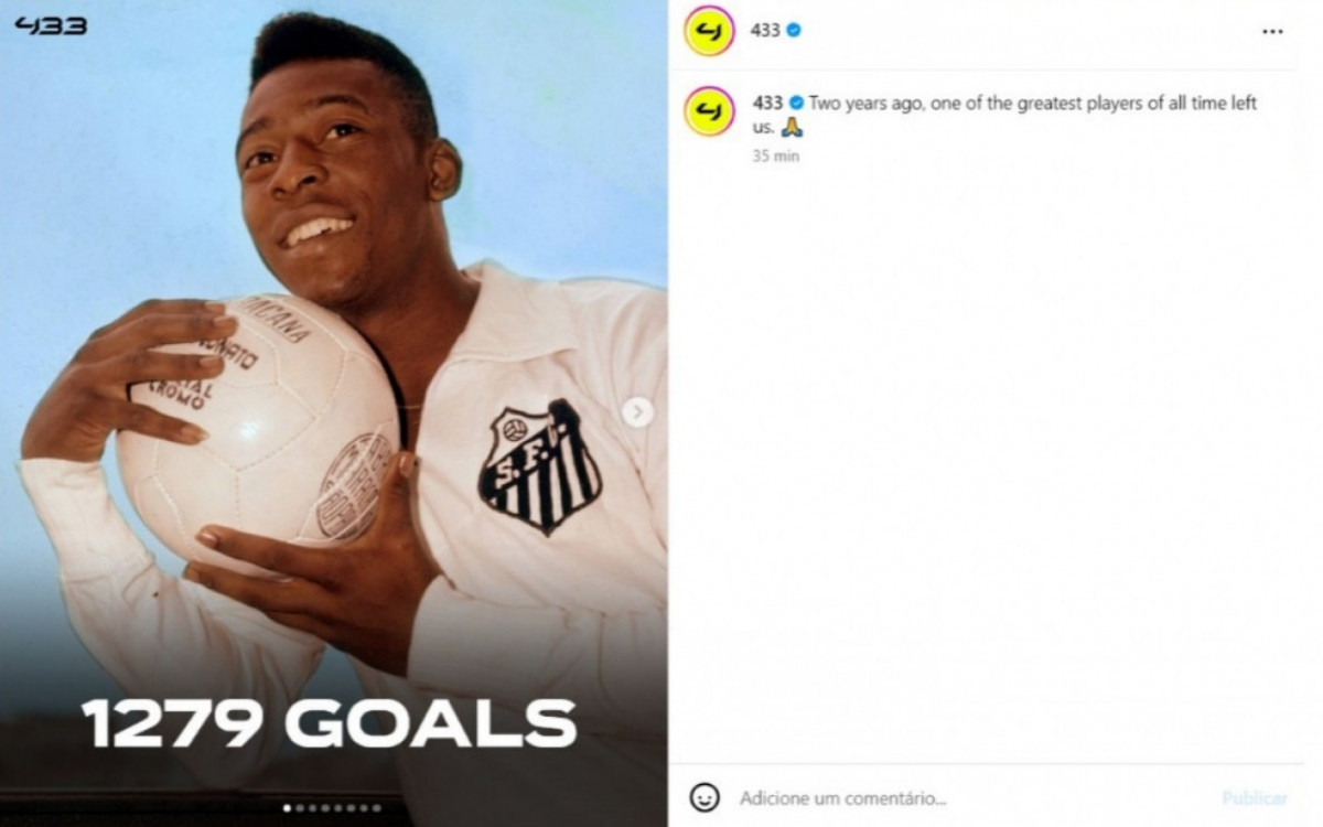 Morte de Pelé completou dois anos. Rei do futebol recebeu homenagens nas redes sociais