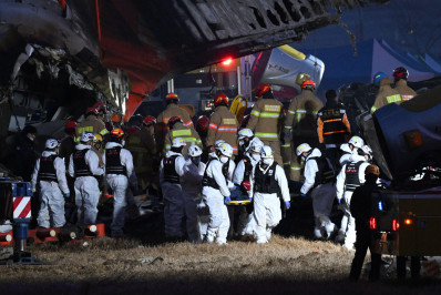 Dois sobreviventes são resgatados após acidente aéreo na Coreia do Sul 