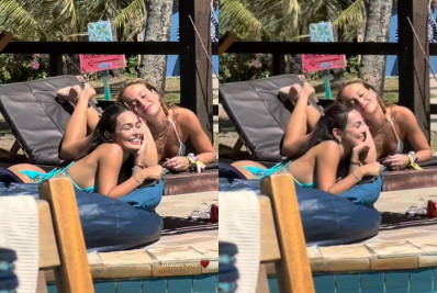 Ex-BBBs Bruna Griphao e Larissa Santos curtem sol e renovam bronzeado em Pernambuco