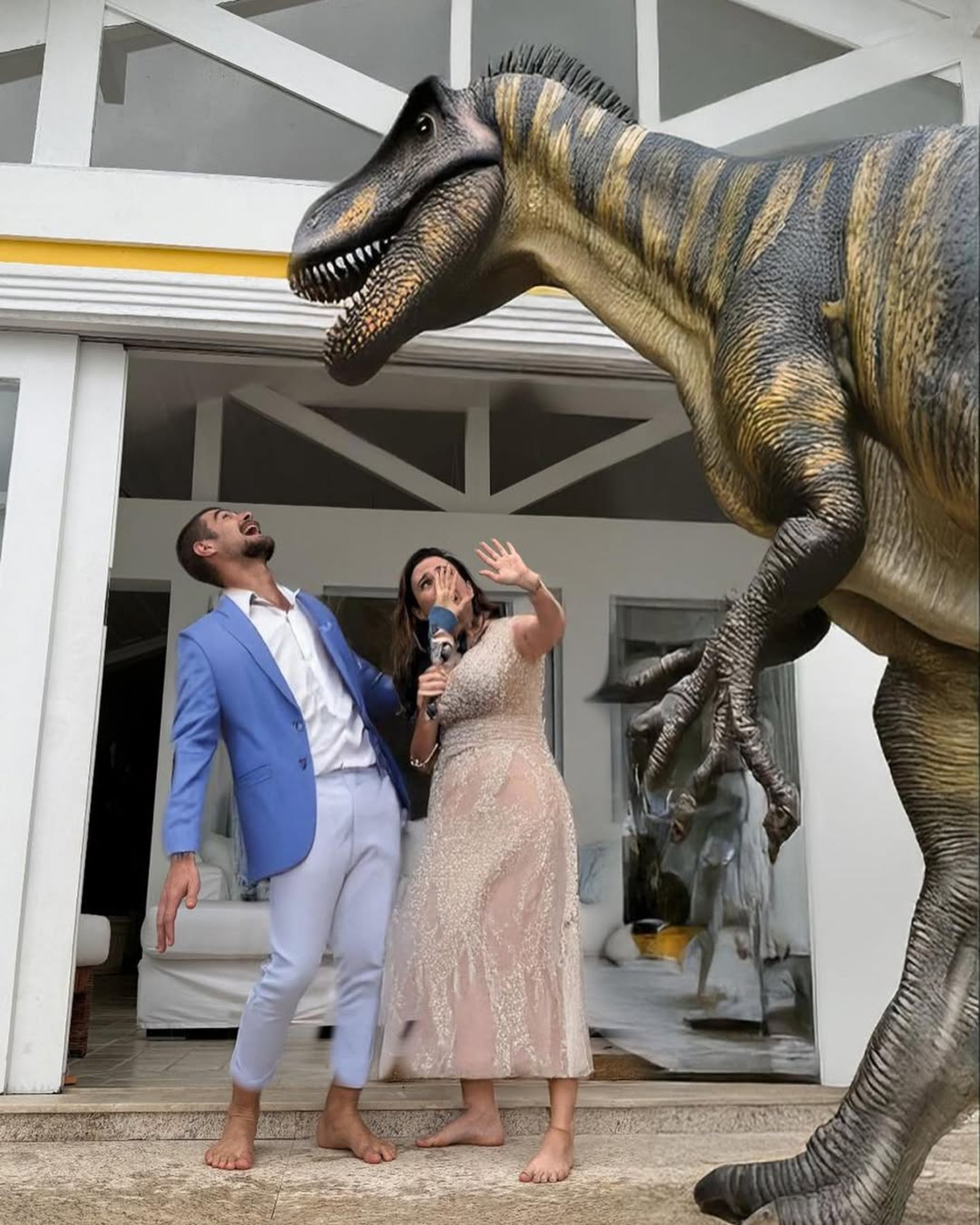 Tata Werneck e Rafael Vitti usam inteligência artificial nas fotos e brincam com os fãs sobre casamento 
 - Reprodução / Instagram 