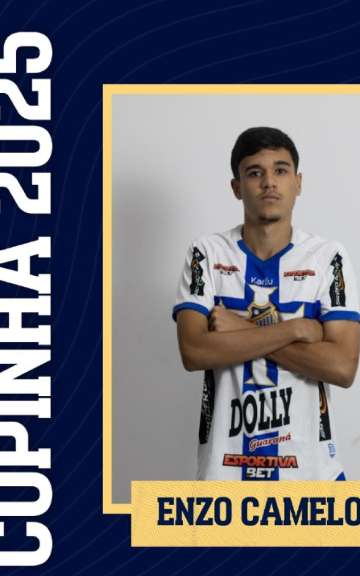 Enzo Camelo joga pelo Água Santa-SP e tem 19 anos