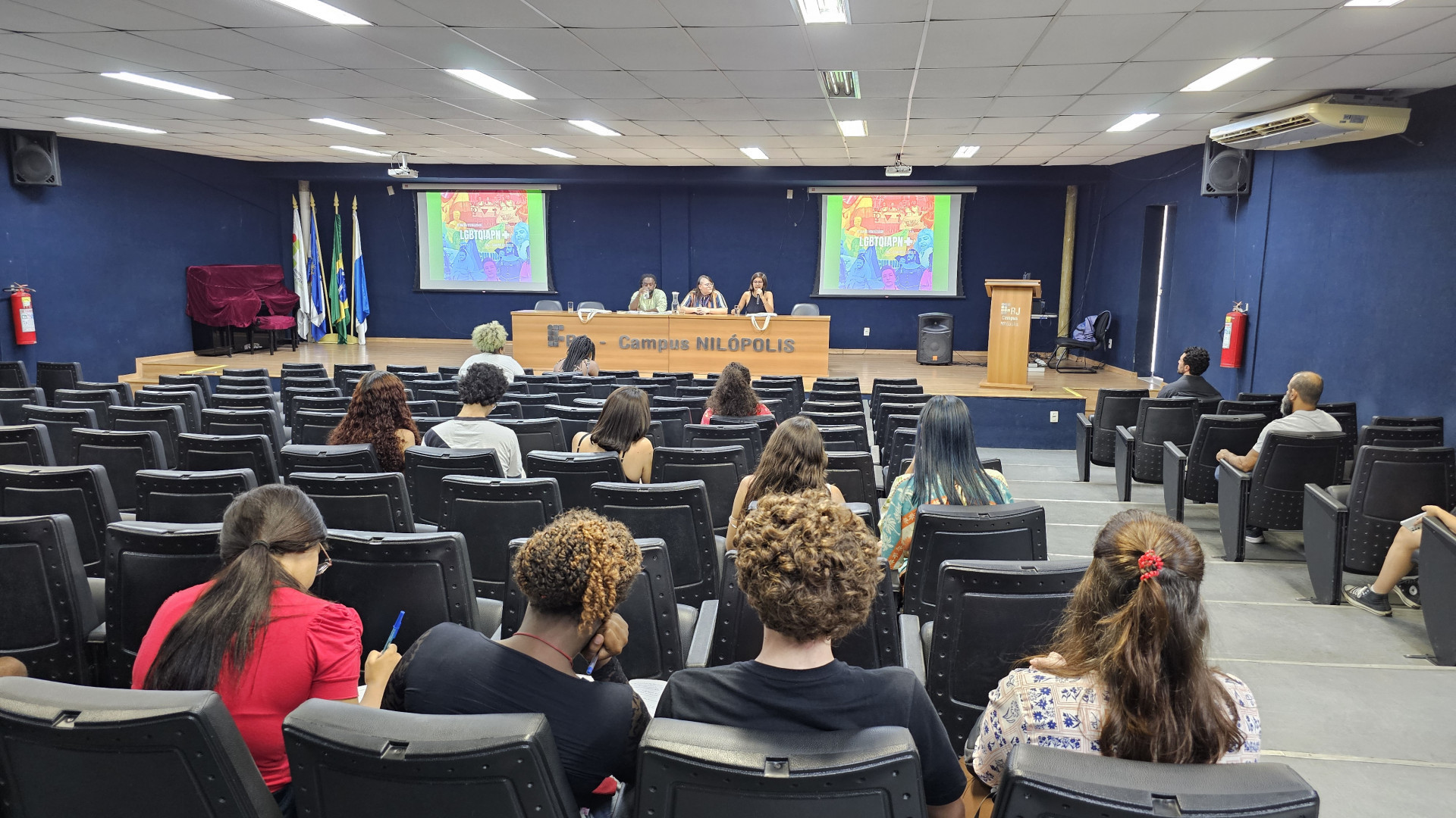 Outro momento muito emblemático foi a Roda de Conversa sobre cotas trans na universidade,destacando conquistas e desafios para ampliar a inclusão no ensino superior - Divulgação / IFRJ Nilópolis