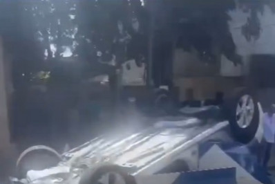 Viatura do Segurança Presente capota após policial sofrer mal súbito ao volante