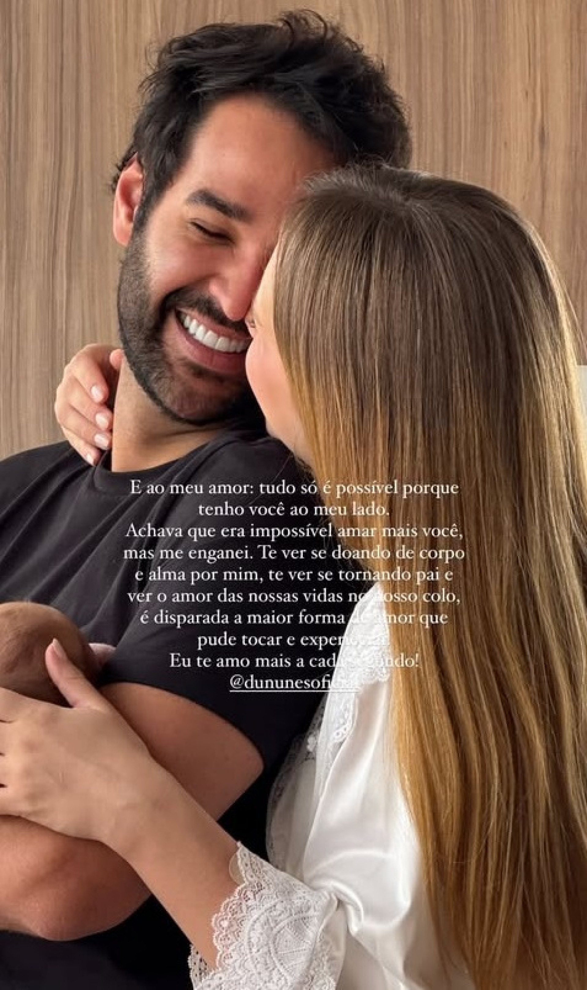 Duda Reis homenageou o marido depois da chegada de Aurora - Reprodução/Instagram