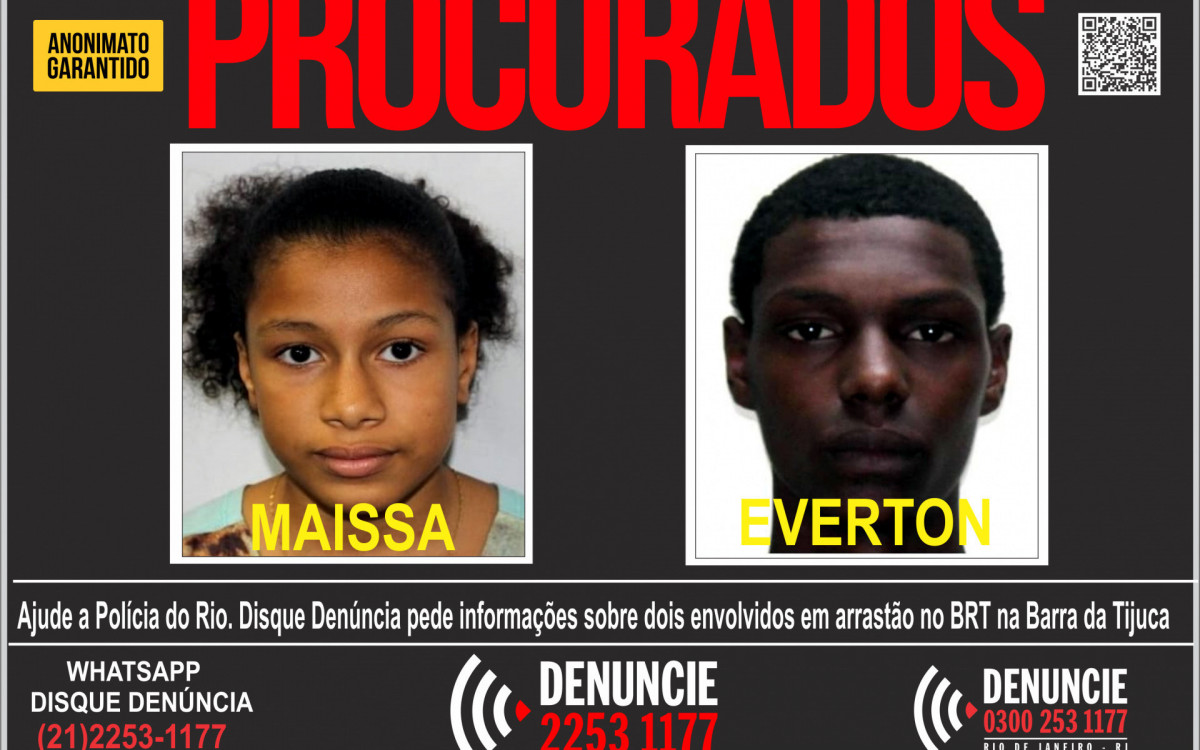 Disque Denúncia divulgou cartaz com fotos de suspeitos do roubo