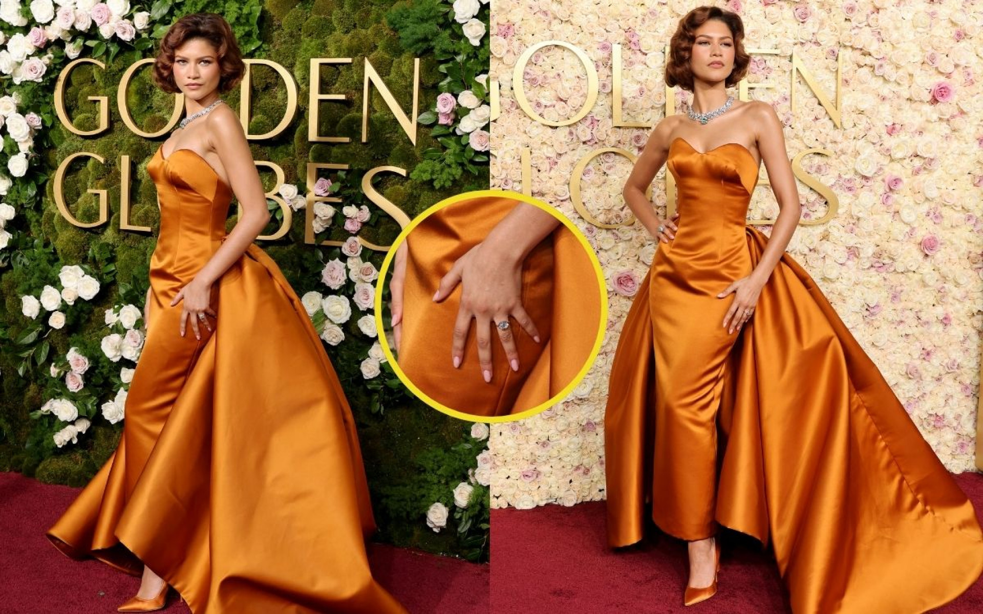 No Globo de Ouro, Zendaya ostenta suposto anel de noivado dado por Tom Holland - AFP