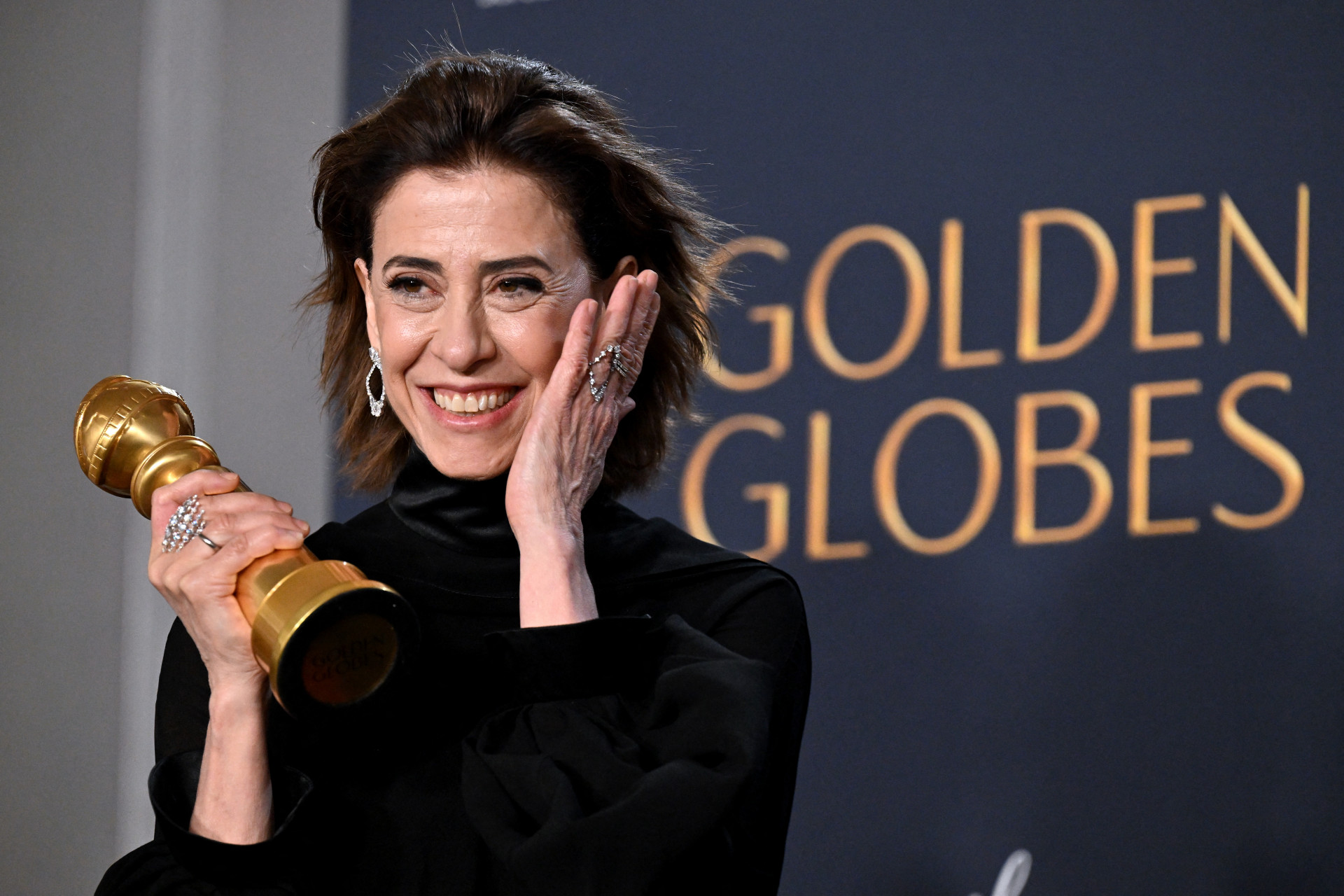 Fernanda Torres venceu a categoria de Melhor Atriz de Filme de Drama do Globo de Ouro 2025 - AFP