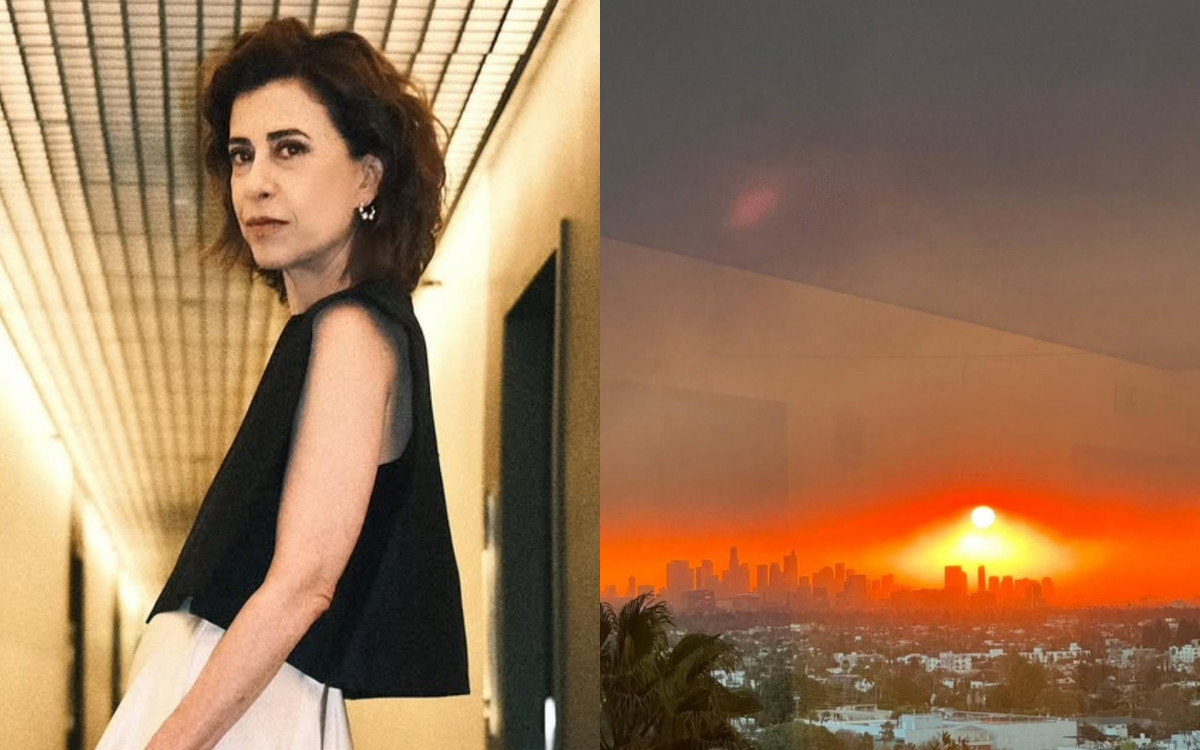  Fernanda Torres registra incêndio em Los Angeles